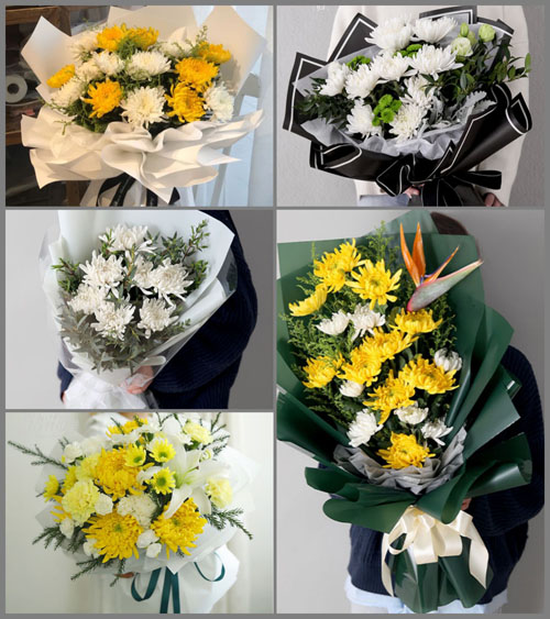 山东莱芜莱城区茶业口镇花林村白事花束代送